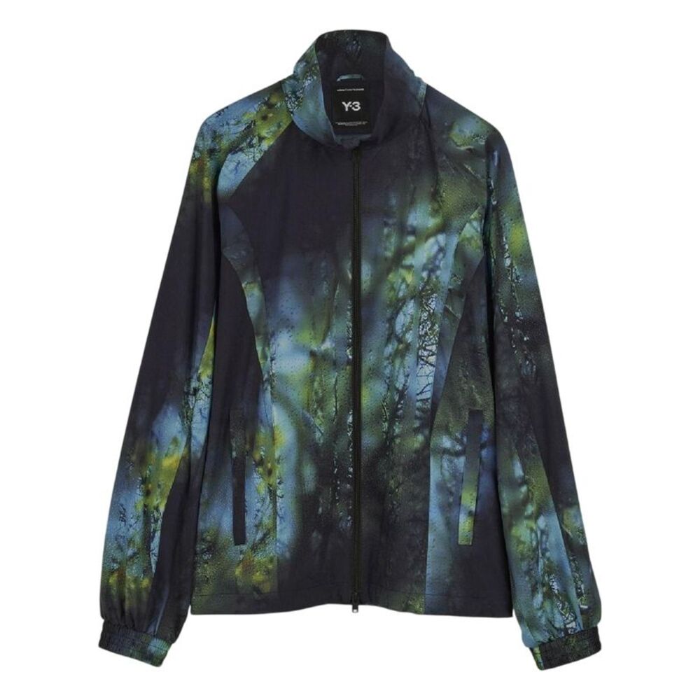 Y-3 Mens Ripstop Loose Fit Windbreaker / Black/Green/Blue